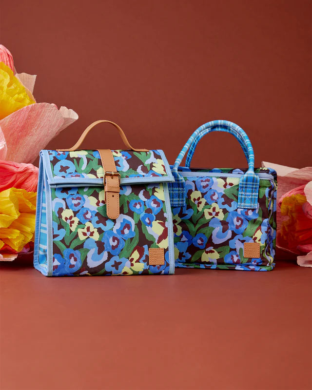 Lunch satchel - Pansy patch