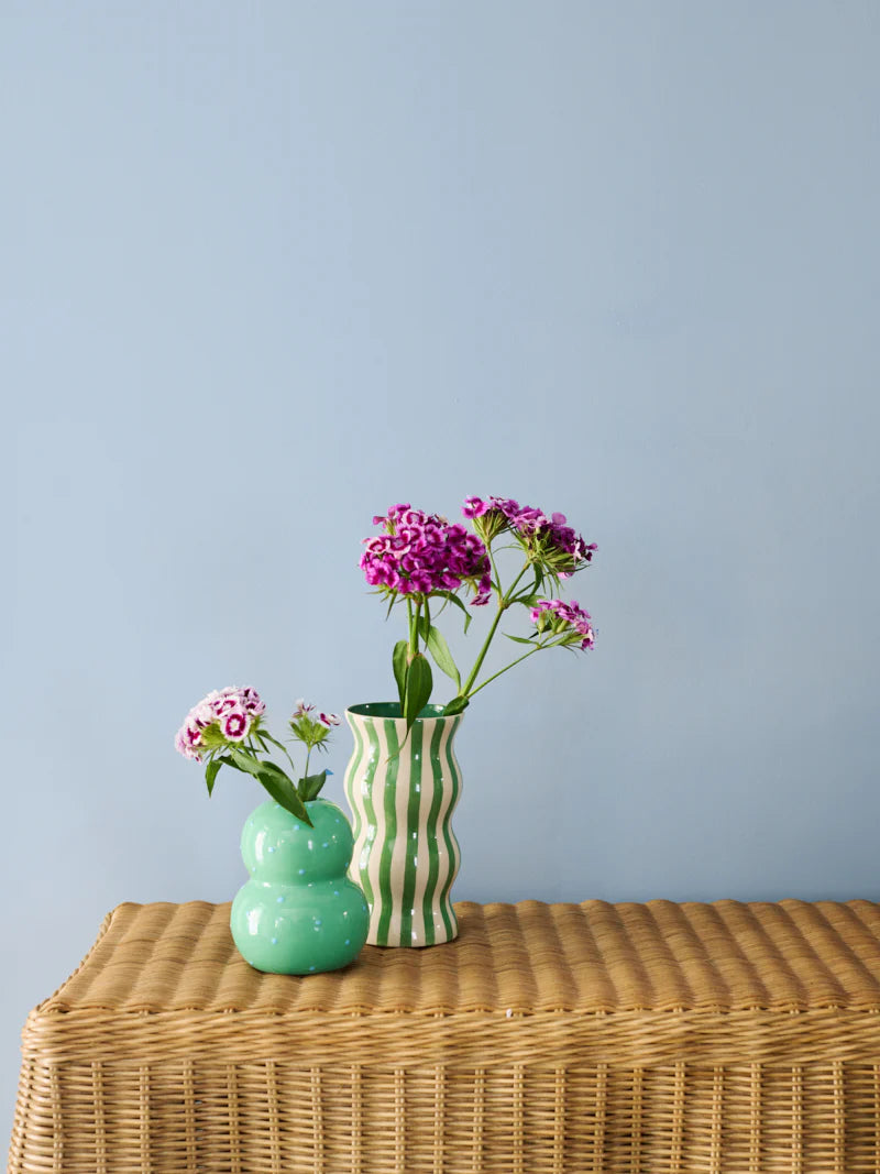 Palma Green Stripe Vase