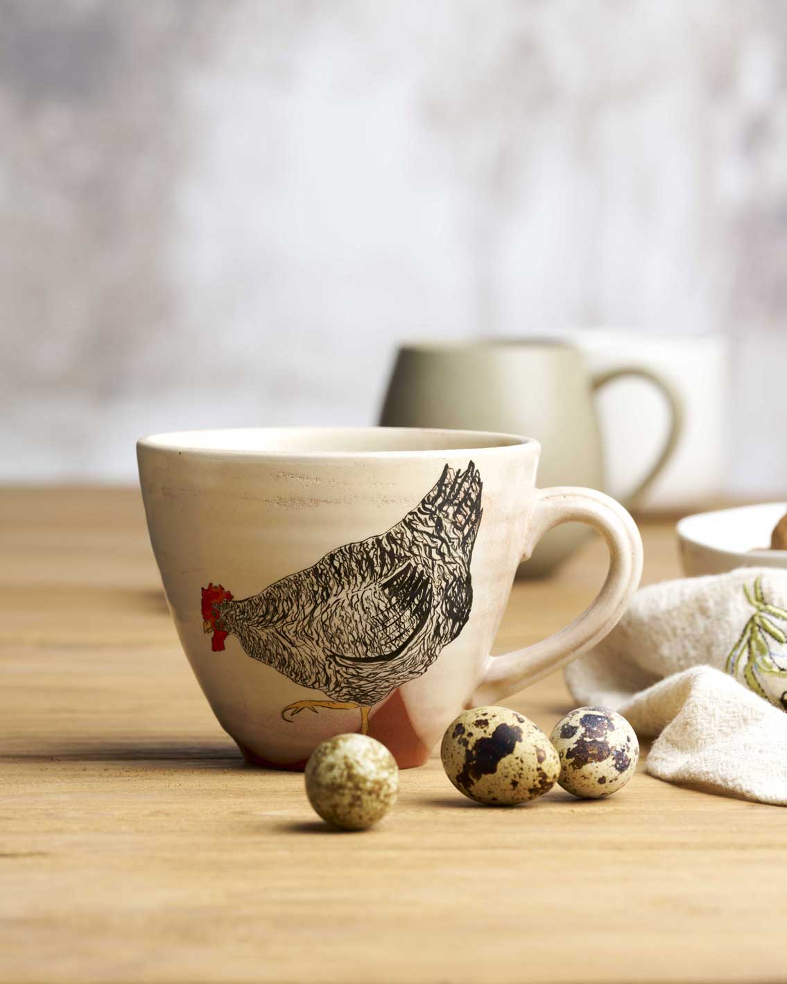 Oversized Mug - Mabel Emogens Chickens