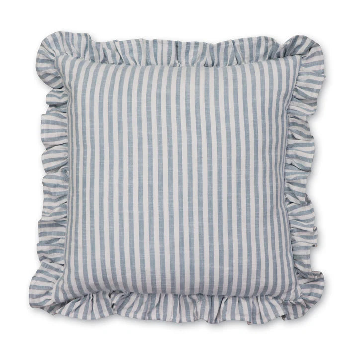 Blue Ruffles Cushion