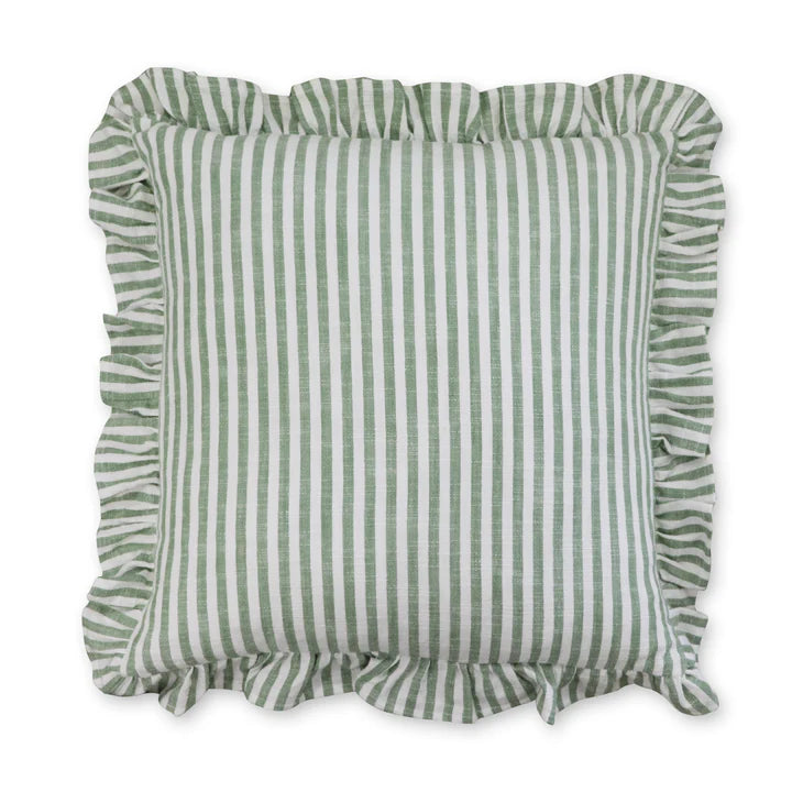 Green Ruffles Cushion