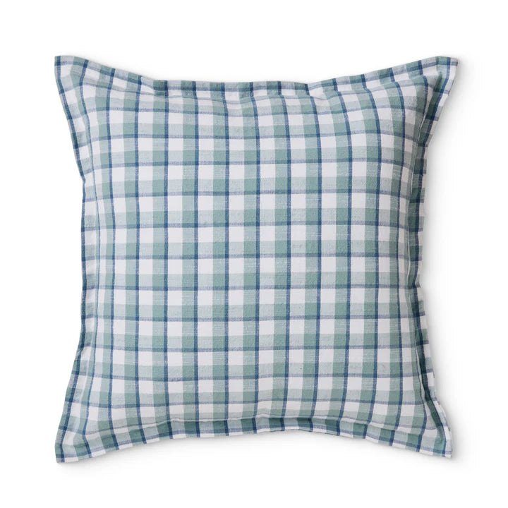Maldon Blue Check Cushion