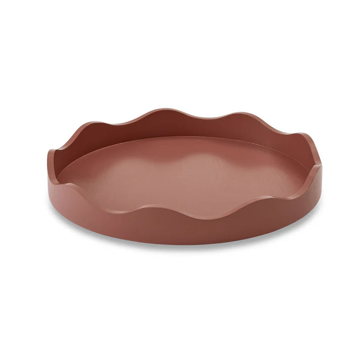 Carey Rosewood Round Wooden Tray