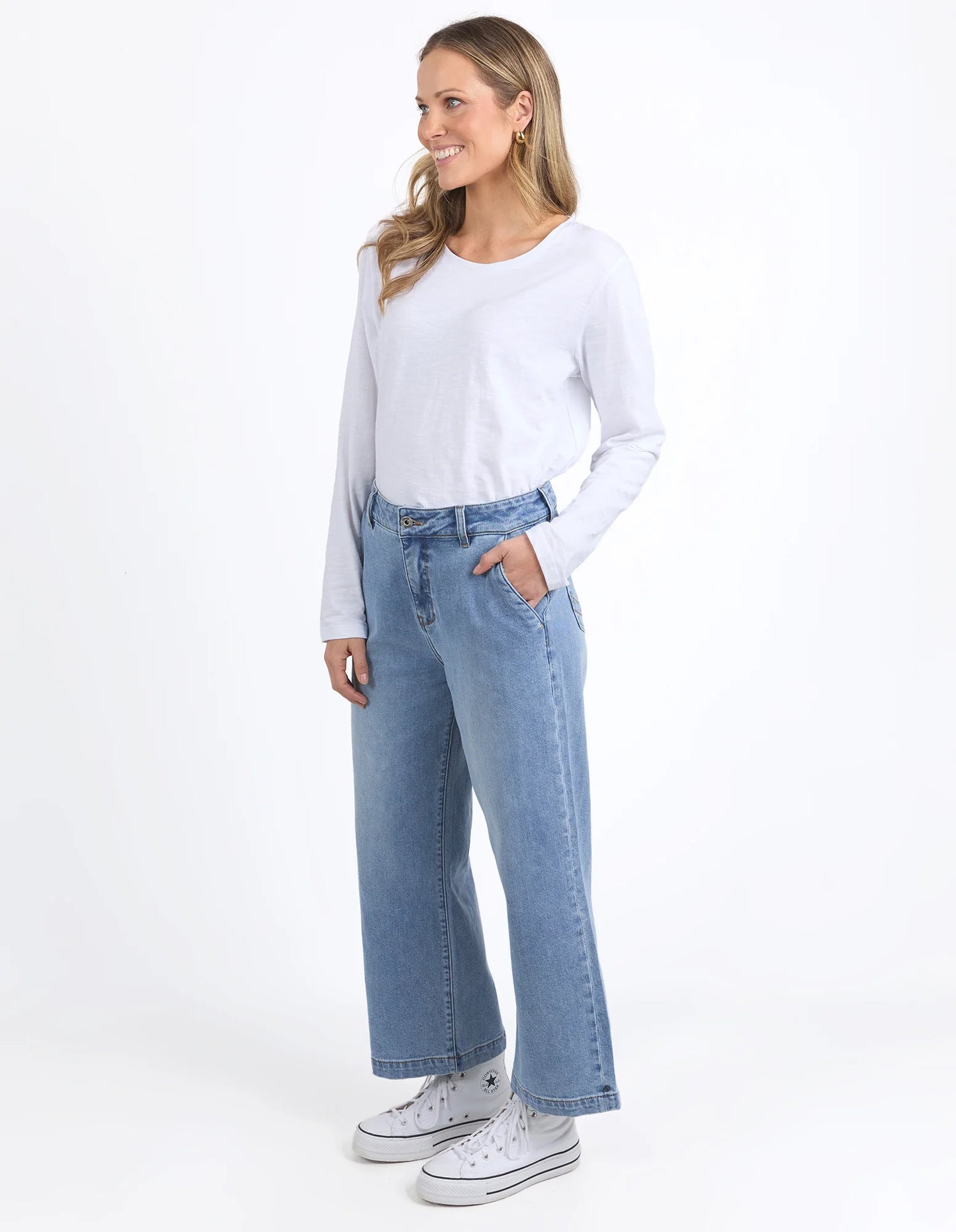 ELM Izzy Wide Leg Jean - Vintage Blue