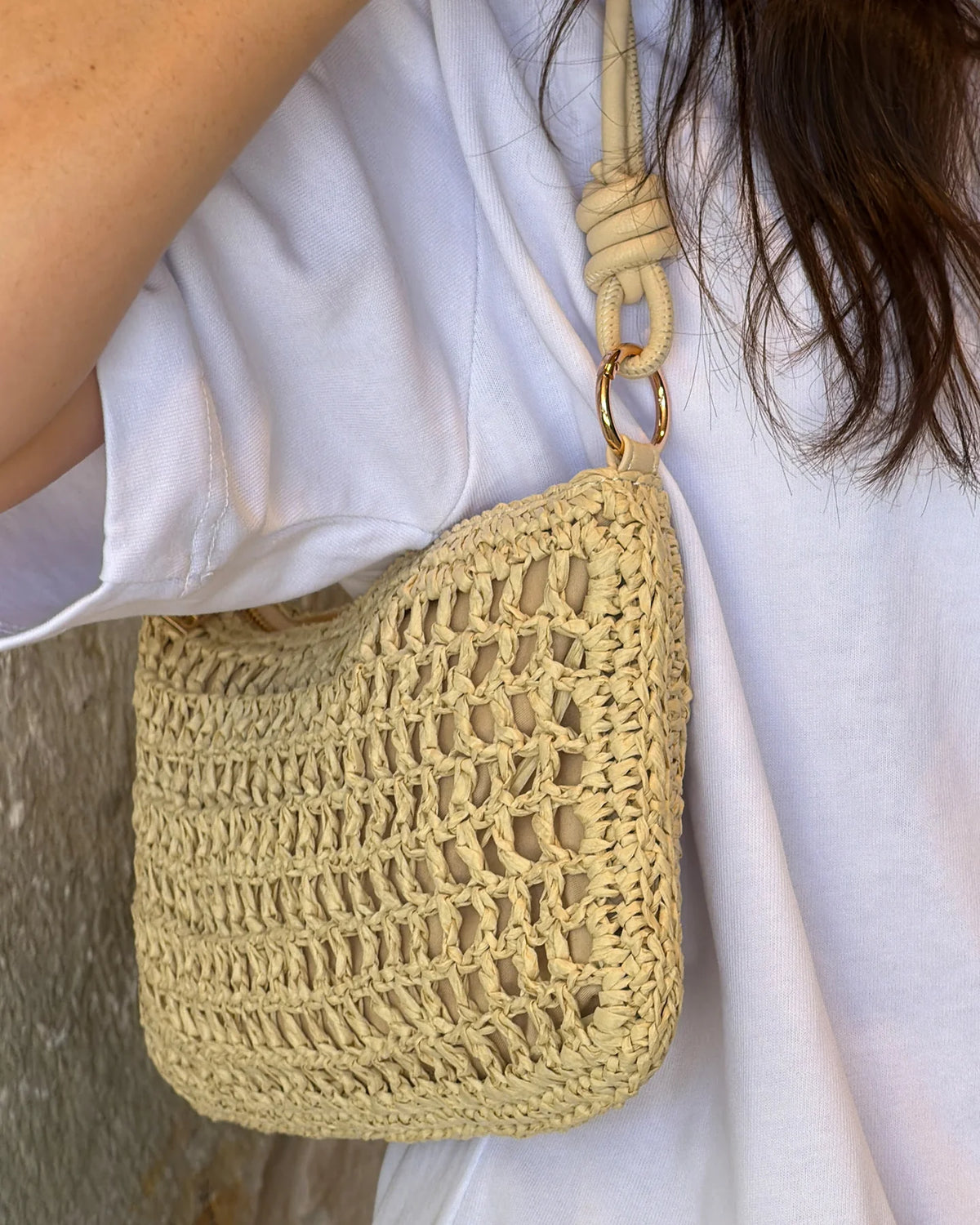 LOUENHIDE | Rani Woven shoulder Bag - Natural