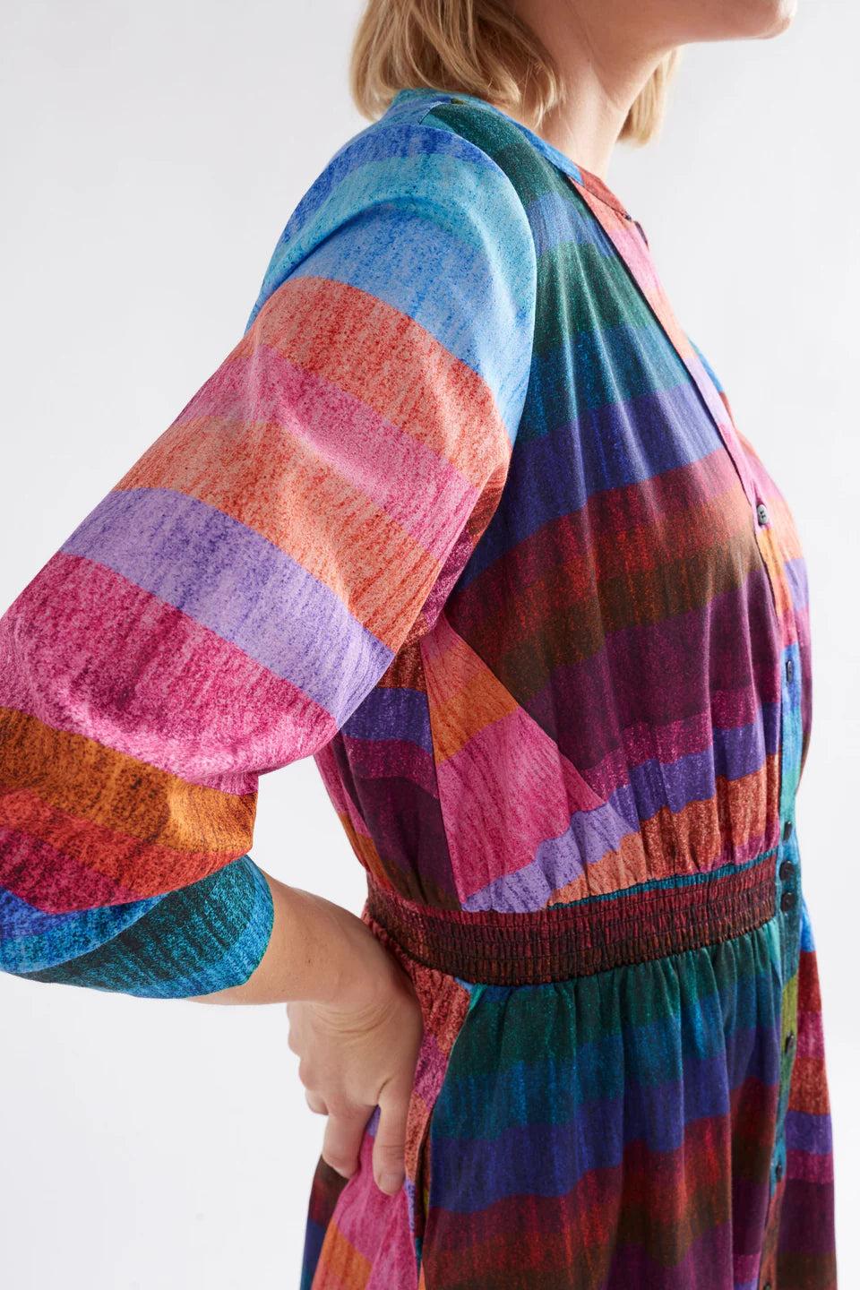 Gia 3/4 Sleeve Shirt Dress - Komi Print