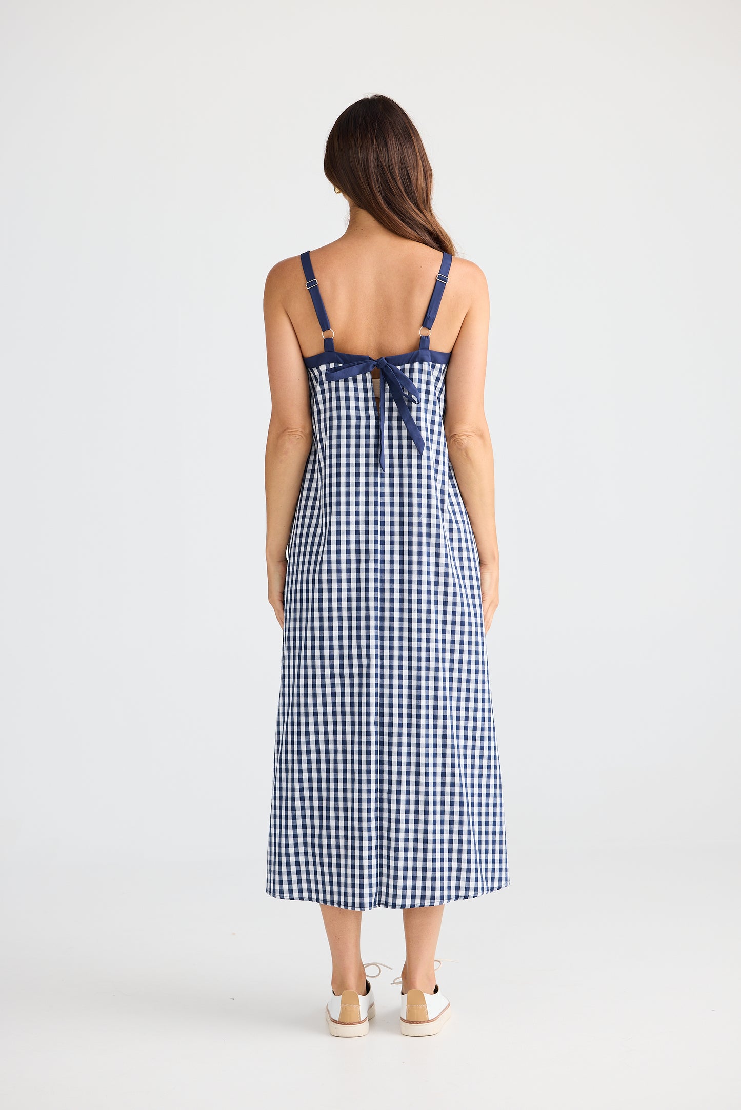 Erica Dress - Navy Gingham
