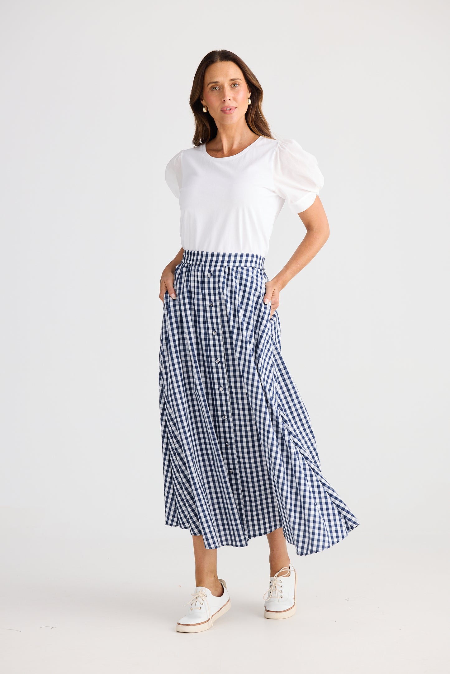 Lucy skirt - Navy Gingham