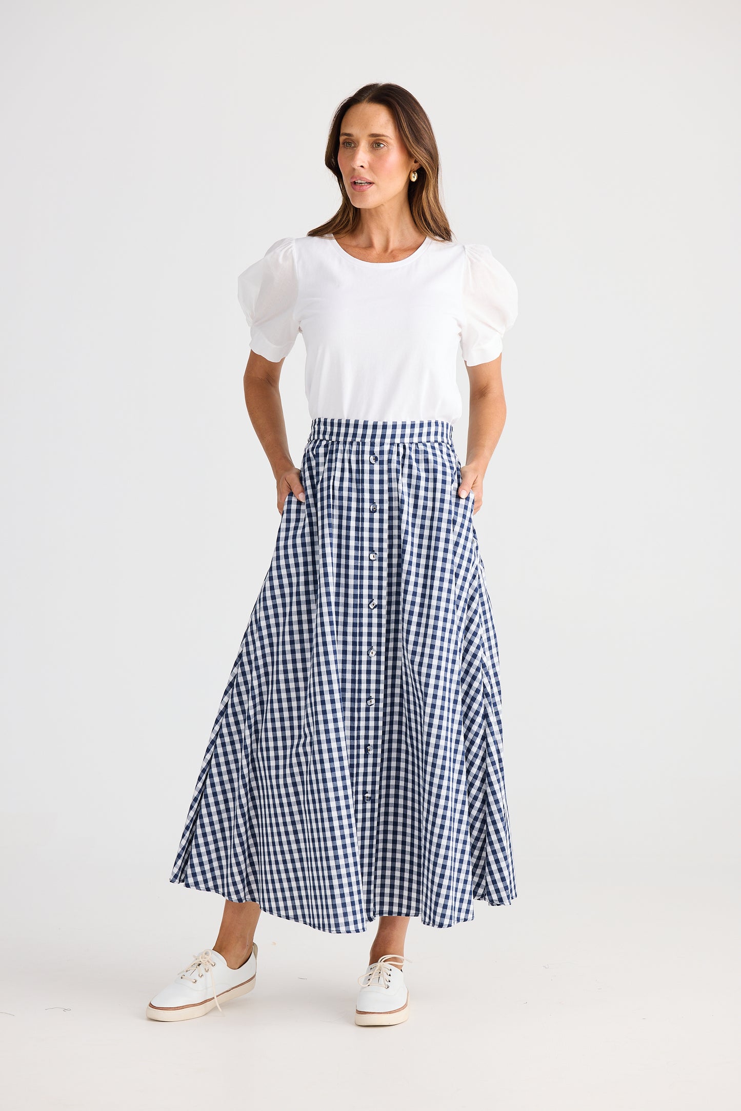 Lucy skirt - Navy Gingham