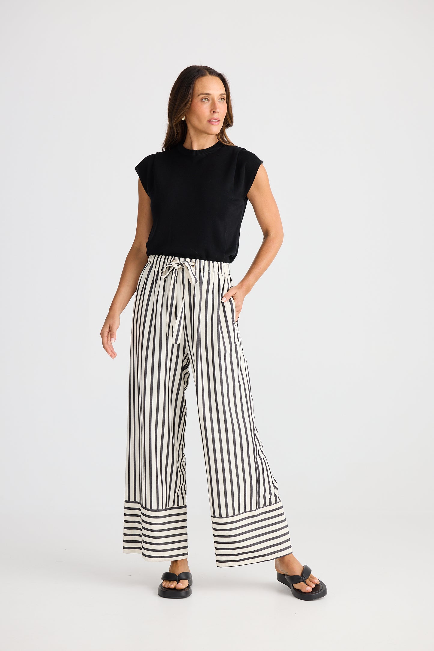 Portia pant - Black Stripe