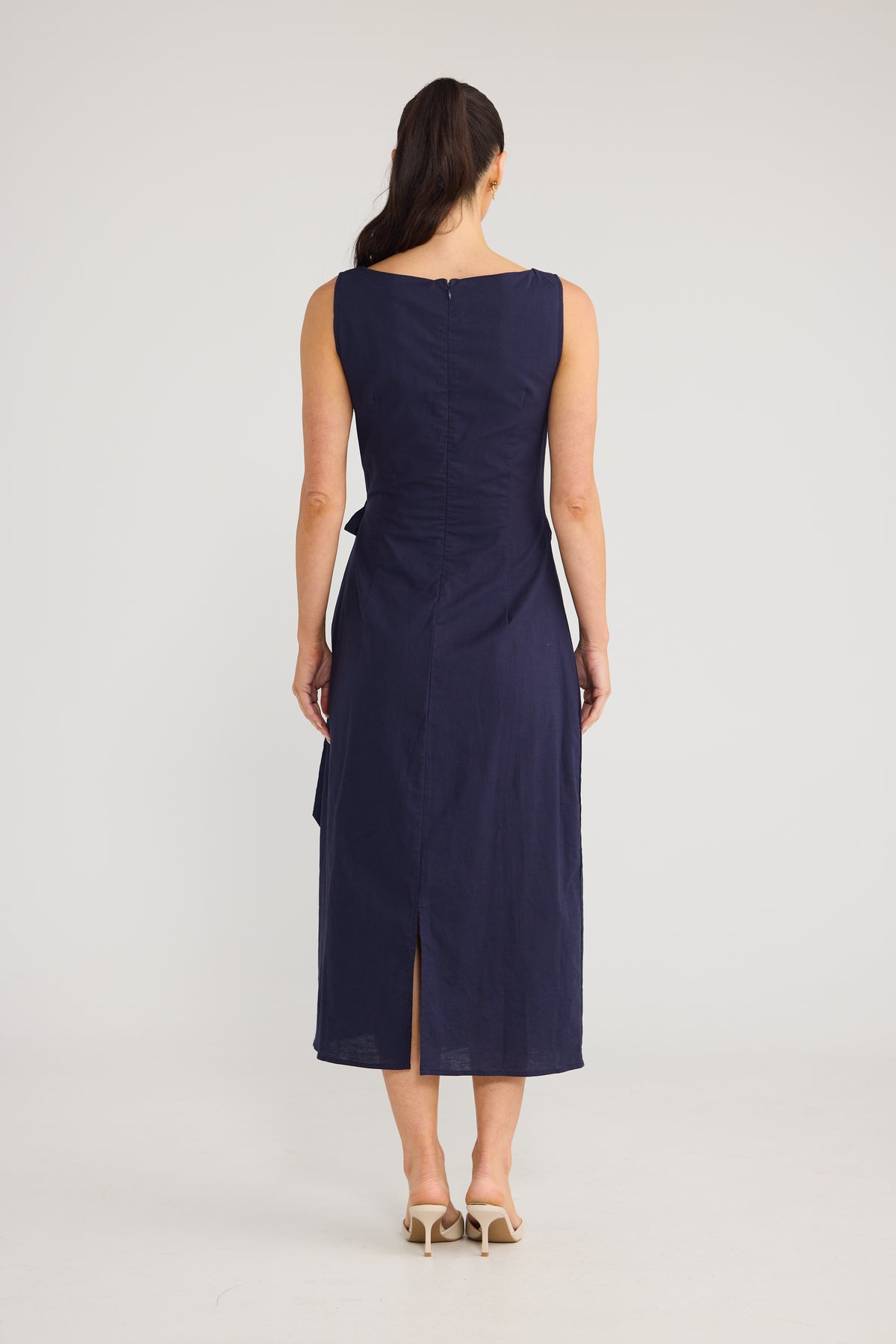 BRAVE + True | Candice Linen Dress - Navy