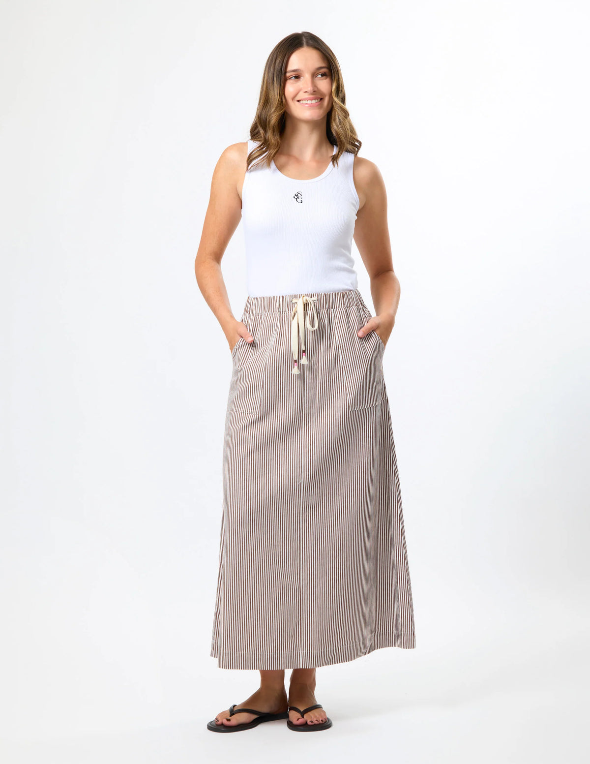 STELLA + GEMMA | Leena Skirt - Choc Stripe