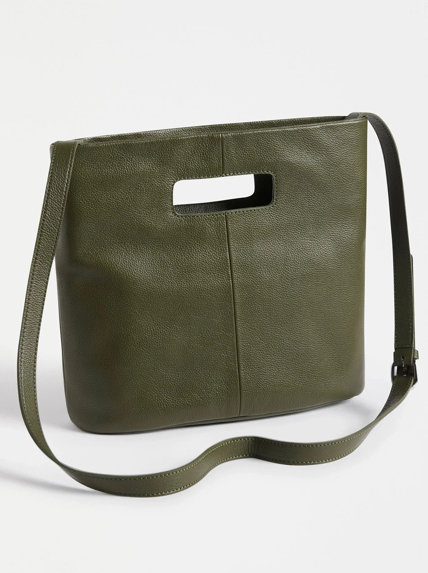 Vio Leather Tote - Olive