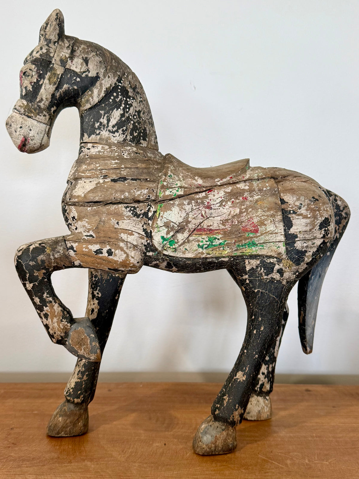 Vintage Indian Wooden Horse