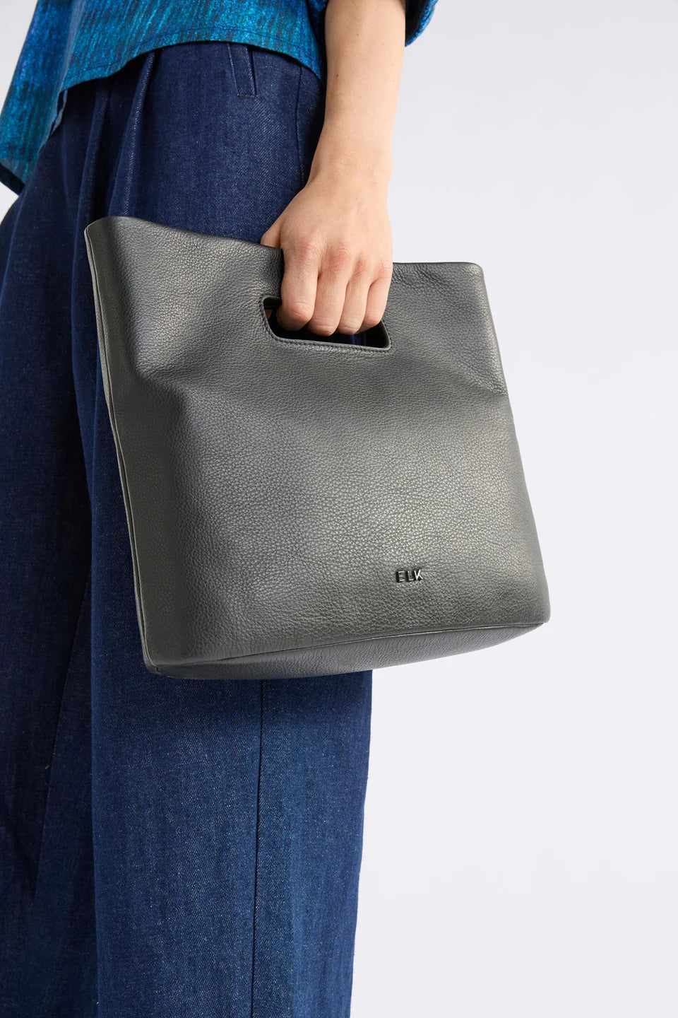 Vio Leather Tote - Black
