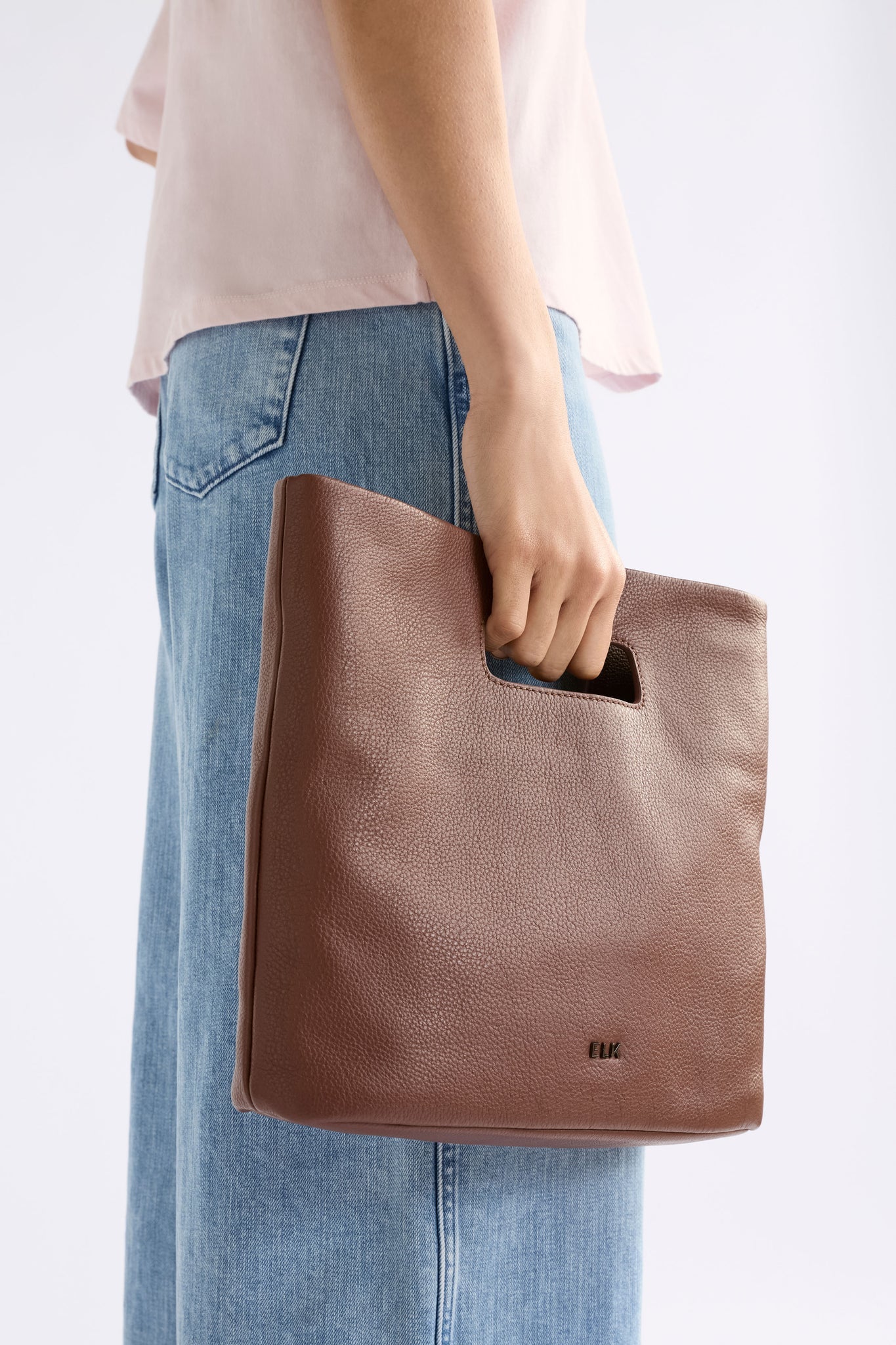 Vio Leather Tote - Tan