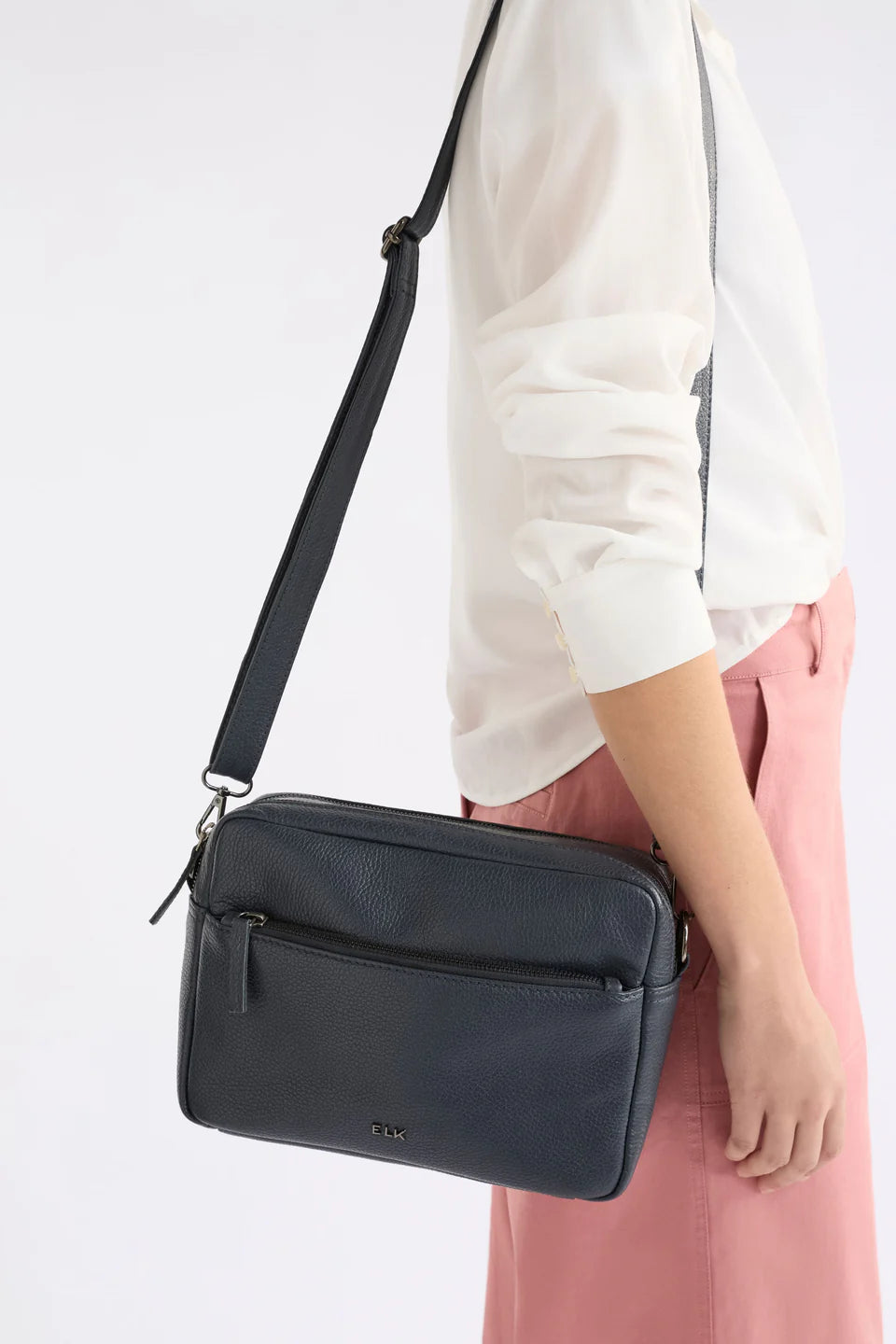 Olvi Leather crossbody - Navy