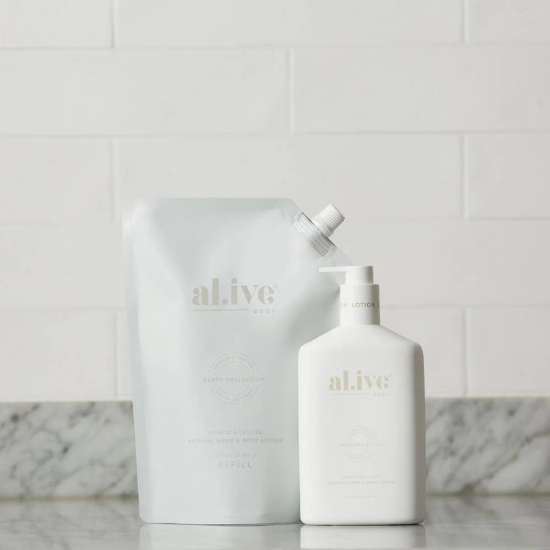 al.ive 1 Litre Lotion Refill - Green Pepper & Lotus