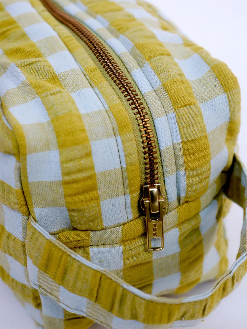 Citrus Seersucker Wash Bag