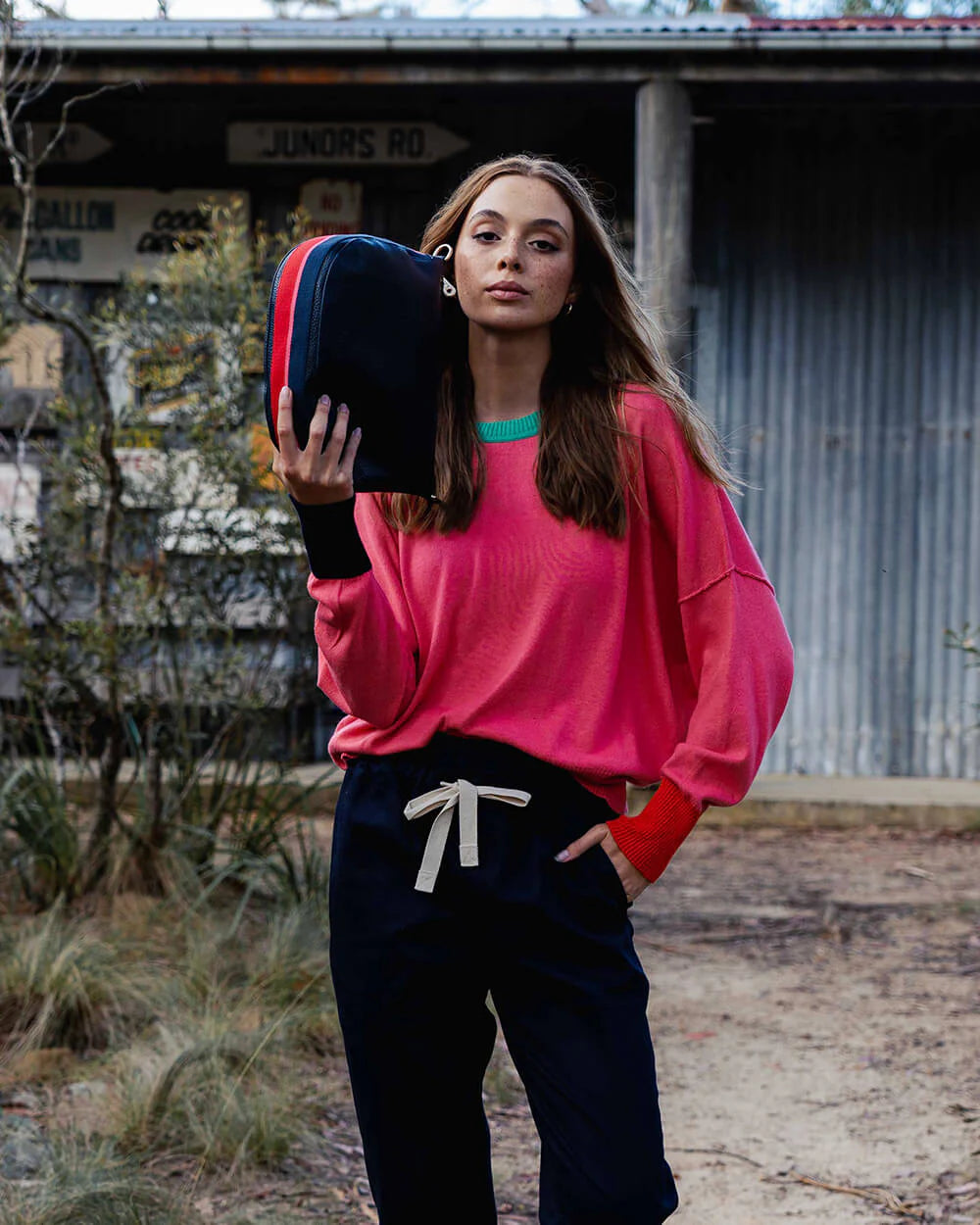 Elms + King Nolita Hobo - French Navy