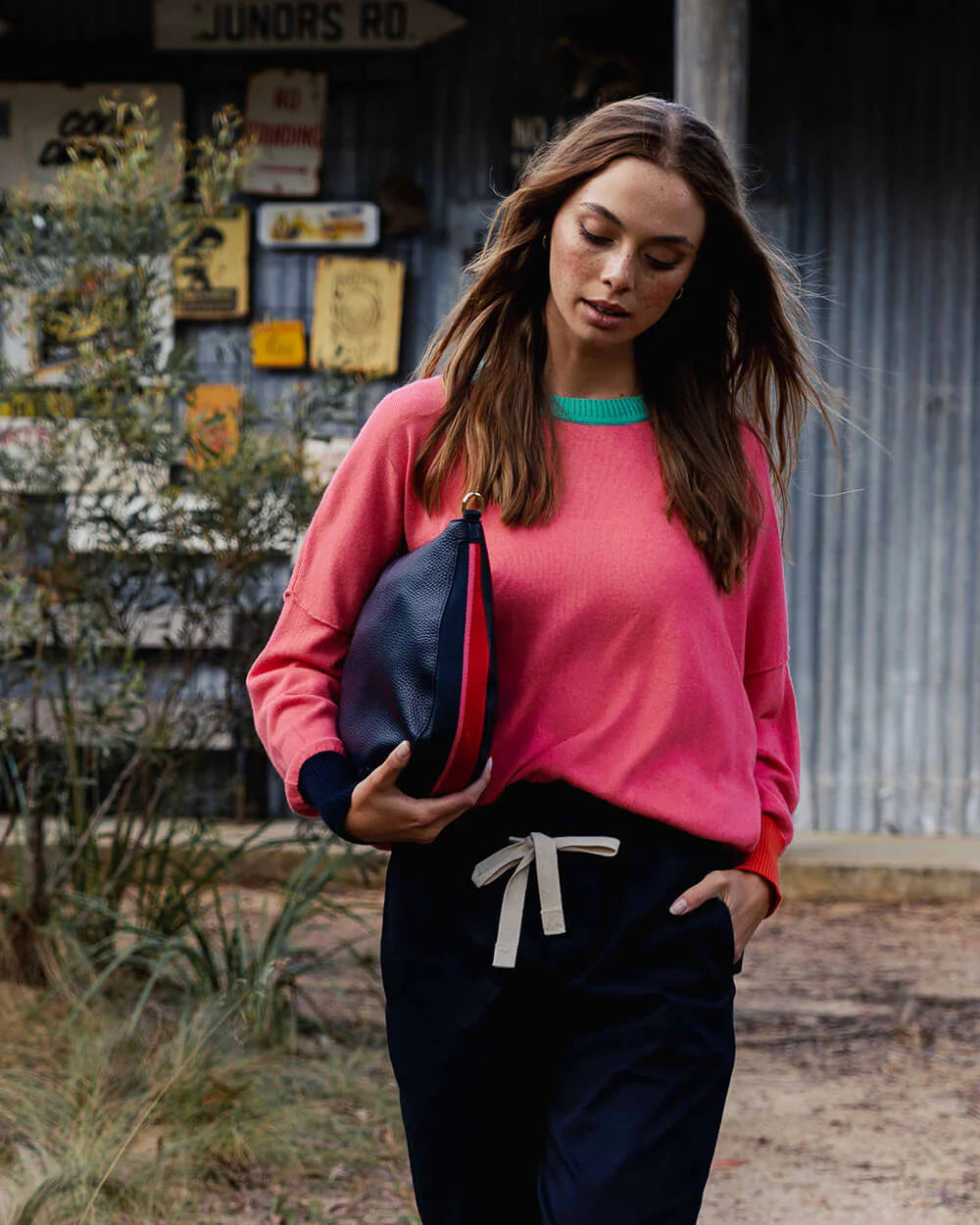 Elms + King Nolita Hobo - French Navy