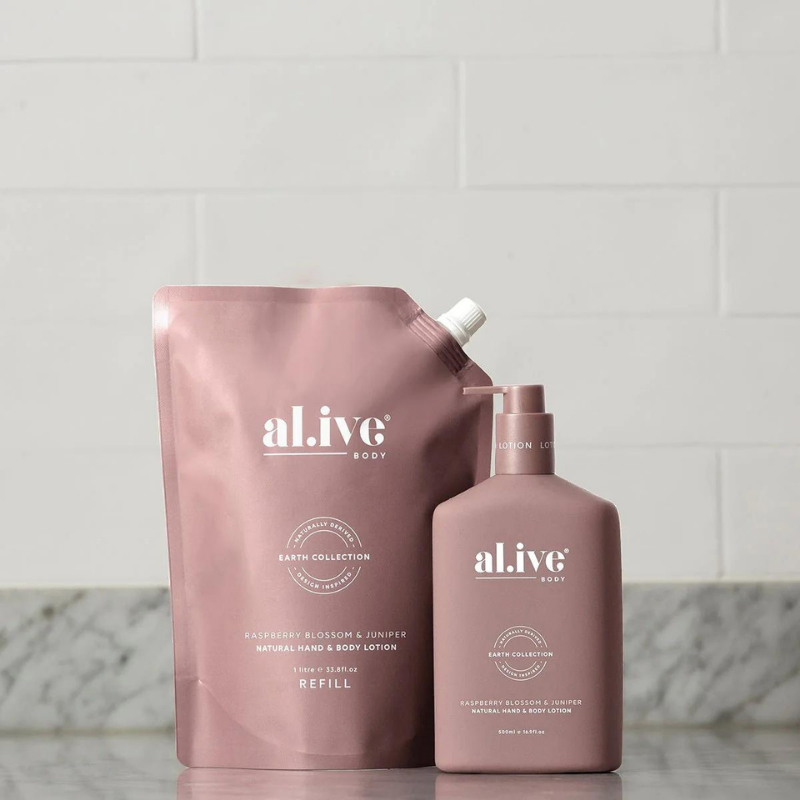 al.ive 1 Litre Lotion Refill - Raspberry Blossom