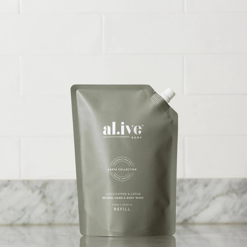 al.ive 1 Litre Wash Refill - Green Pepper & Lotus