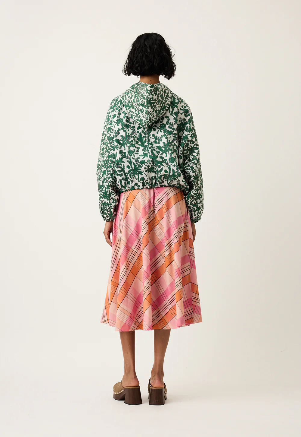 Wave Skirt - Pink check