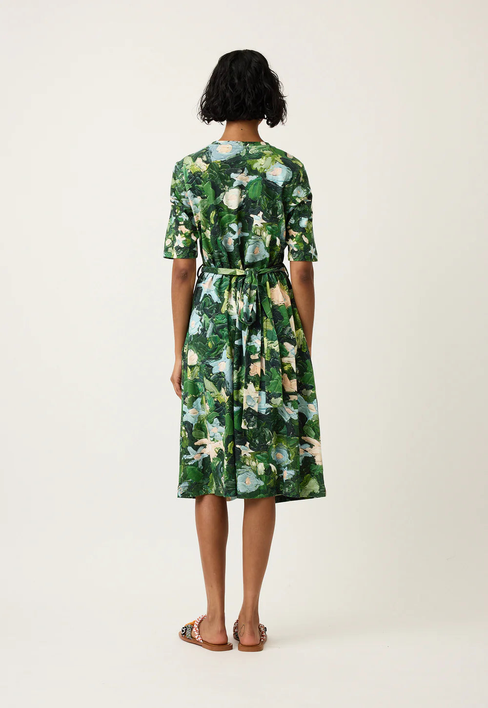 Terra Short Sleeve wrap dress - Garden