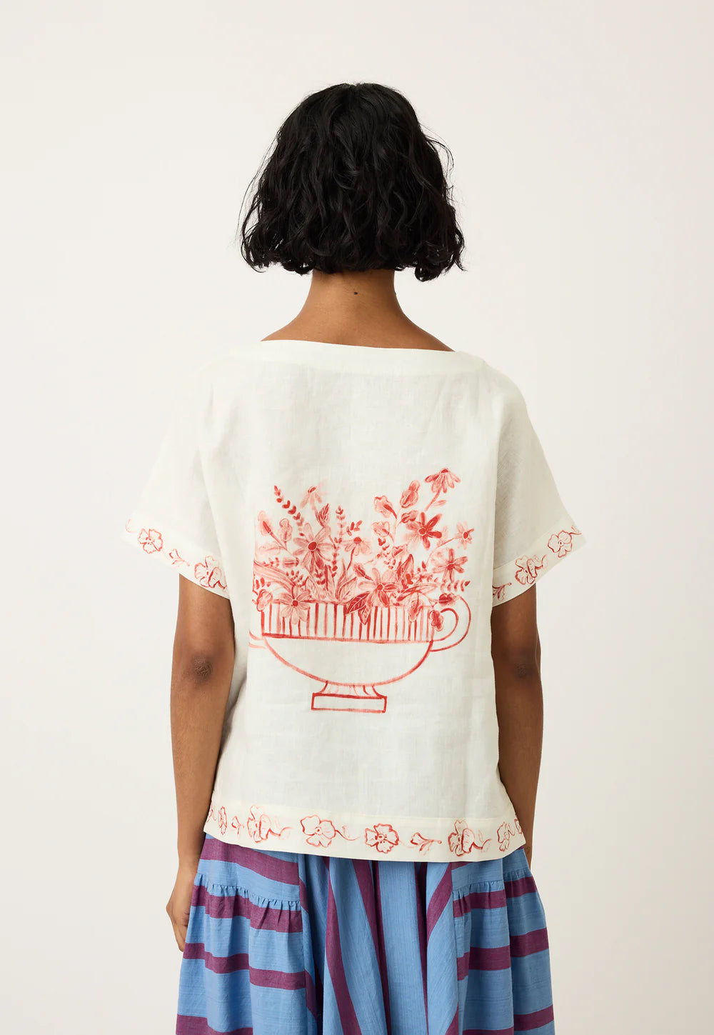 Dolman Top - Red Vase
