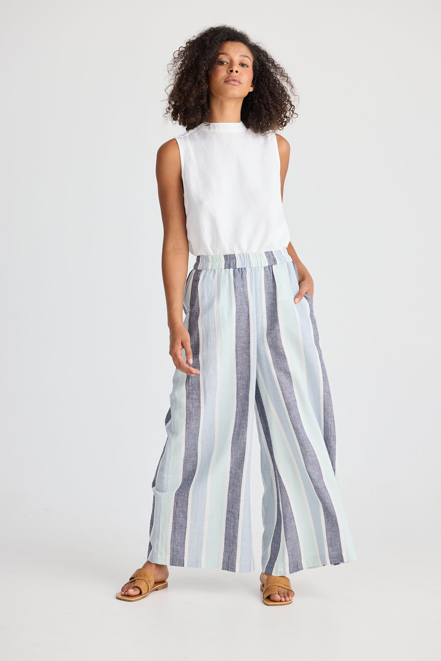 Positano Pant - Tulip stripe