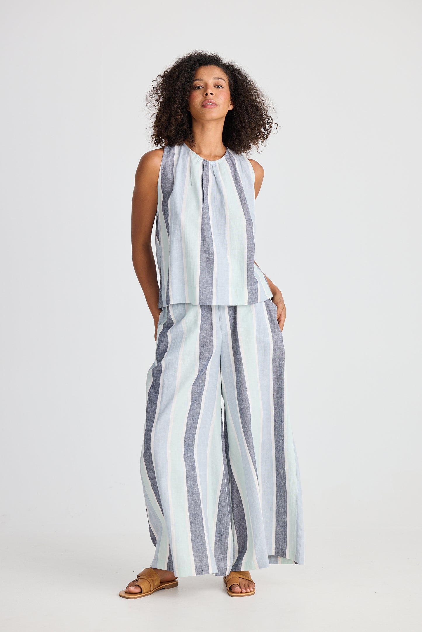 Positano Pant - Tulip stripe