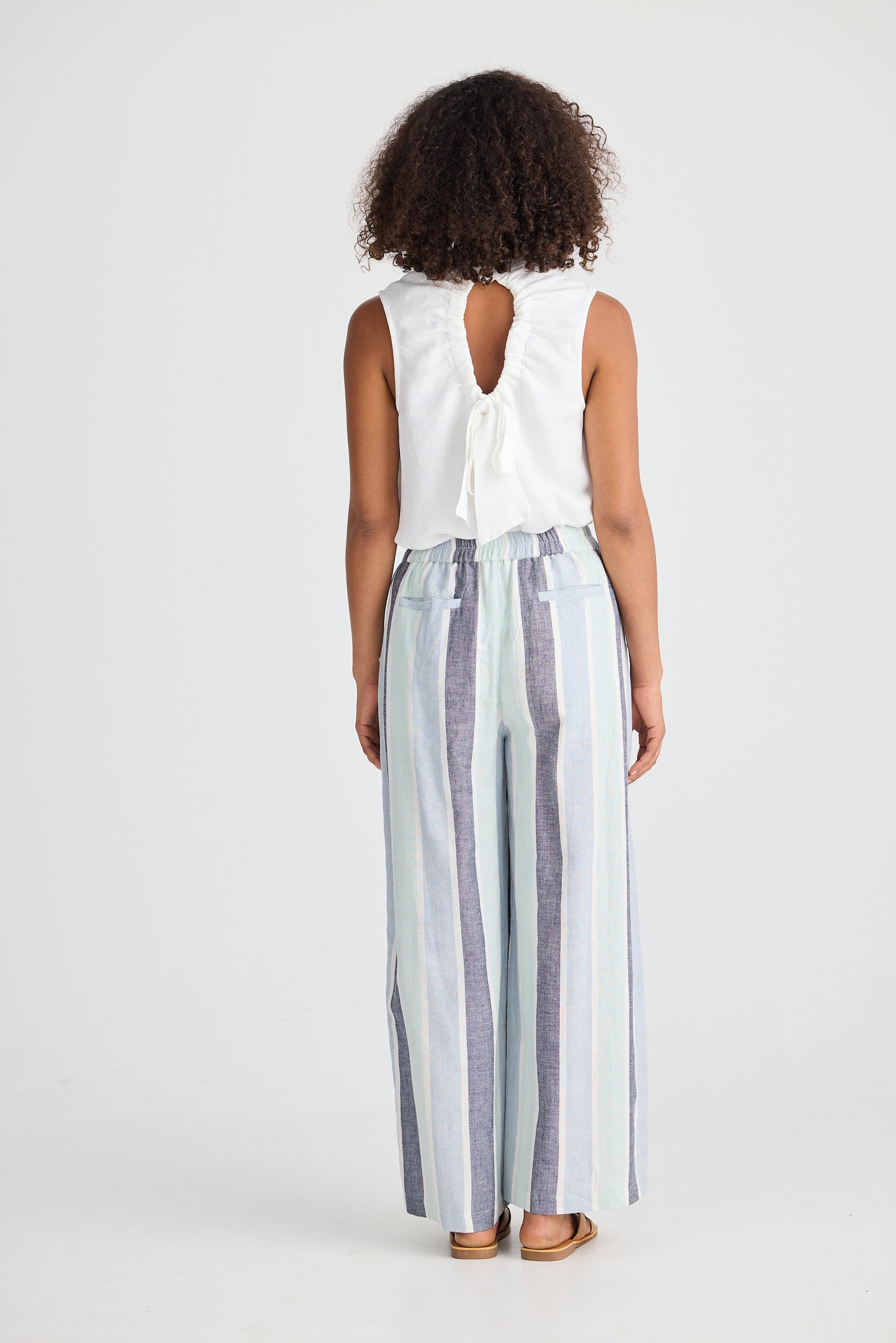 Positano Pant - Tulip stripe