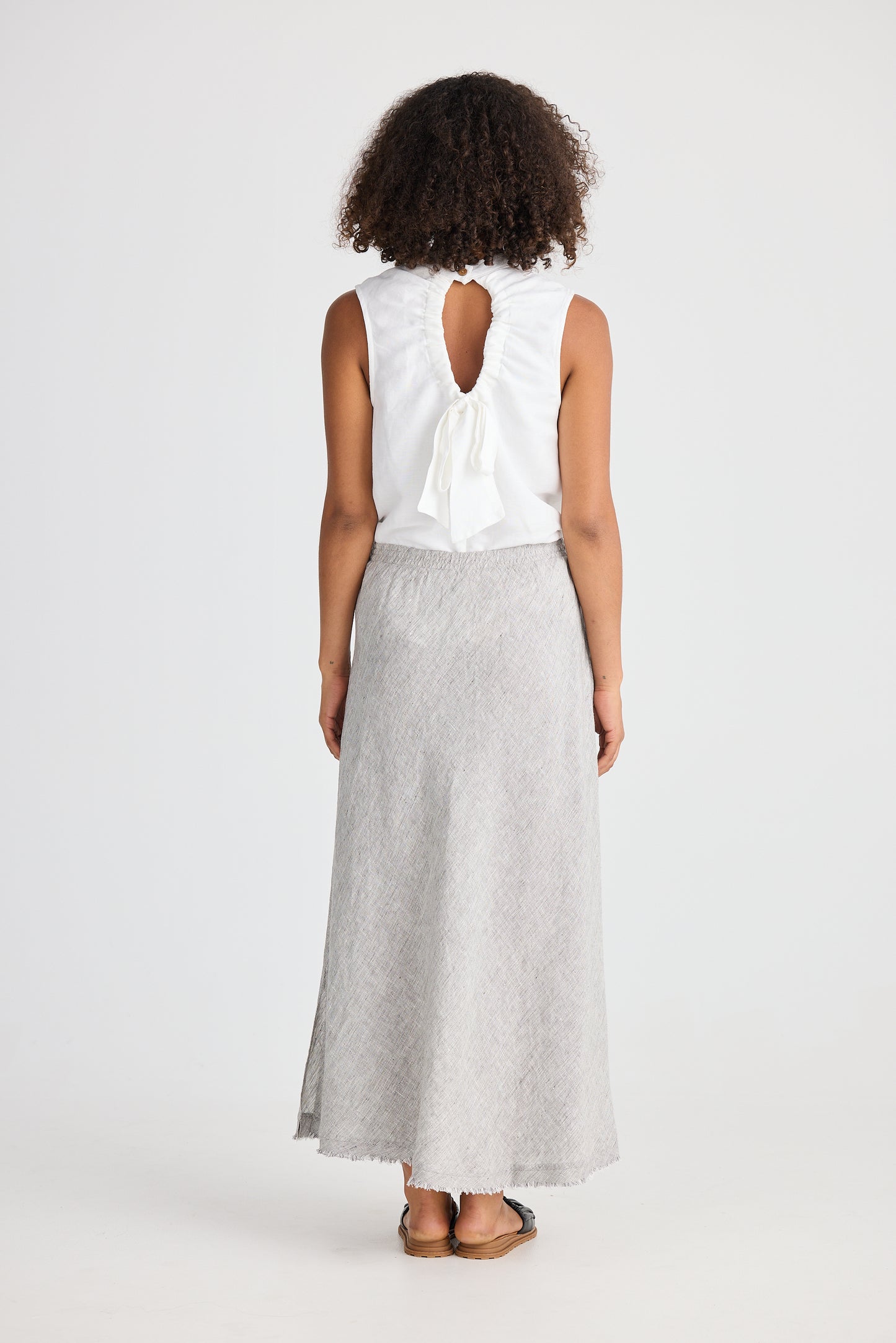 Sicily Skirt - Charcoal Fleck
