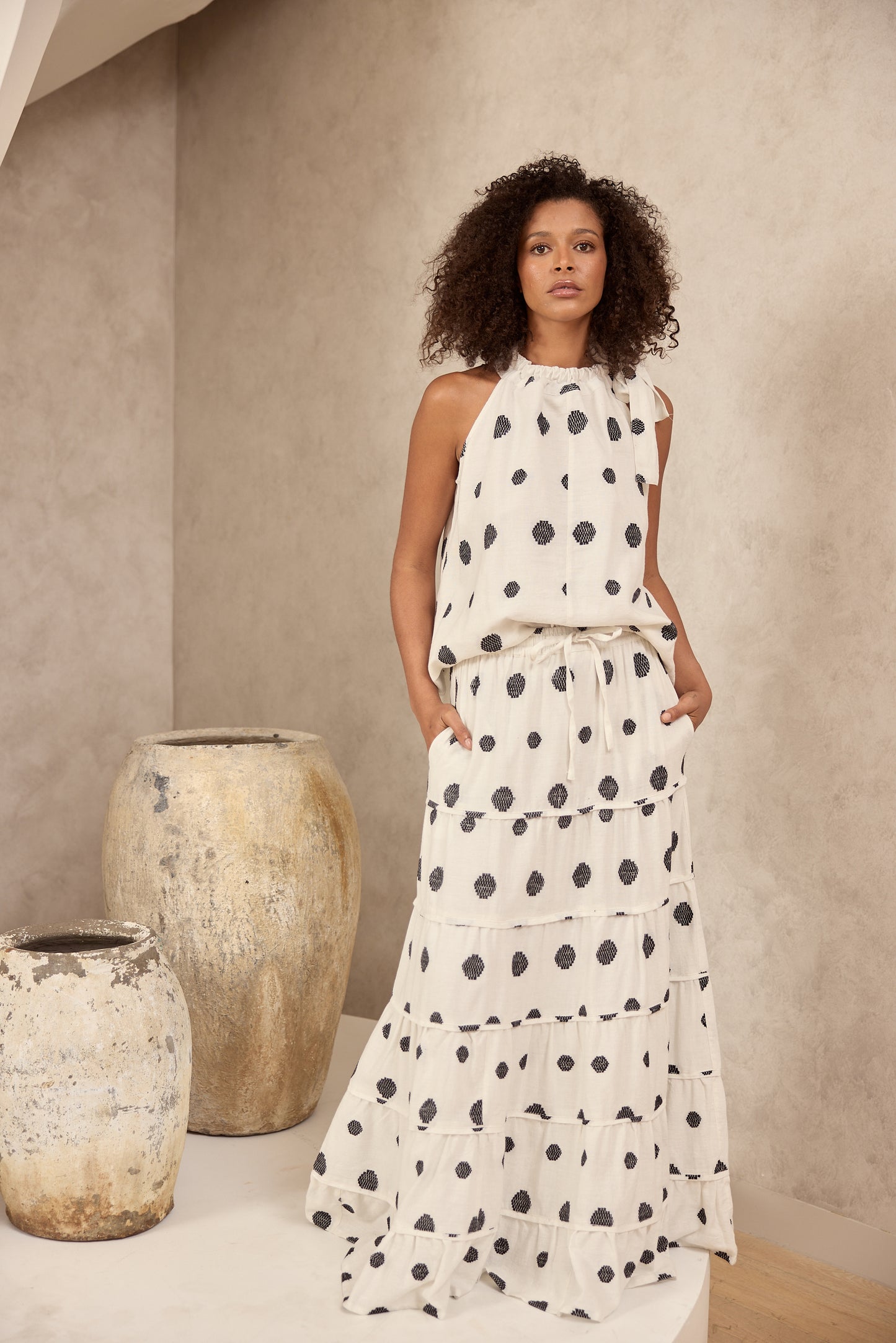 Lucia Top - Woven Spot