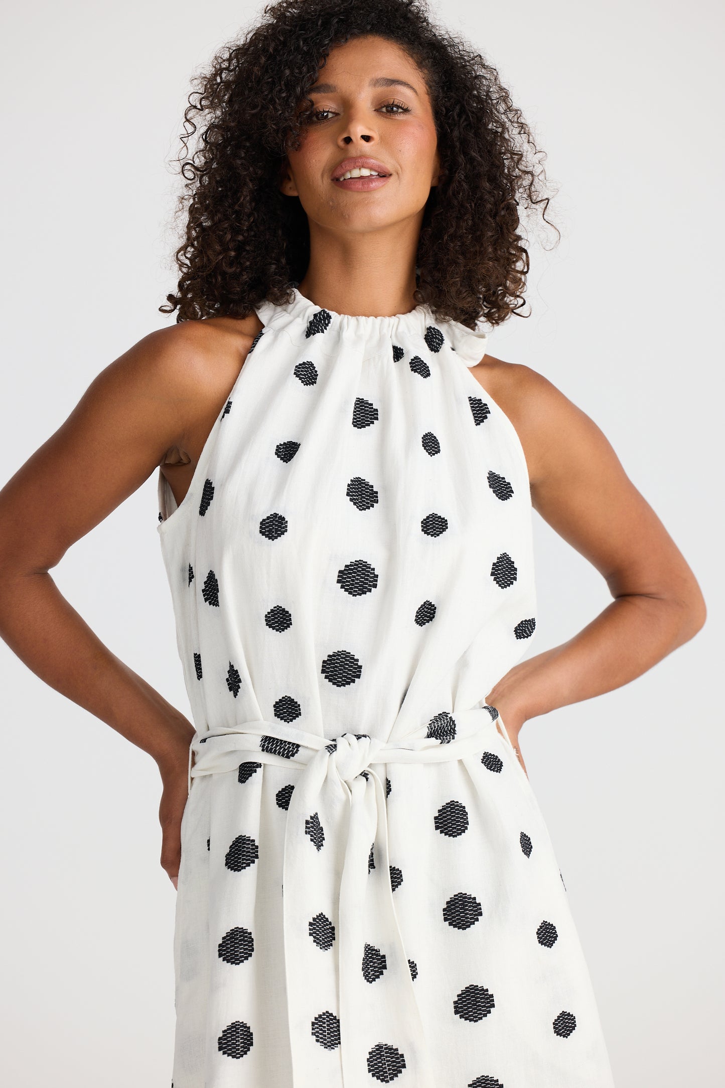 Lucia Dress - Woven Spot
