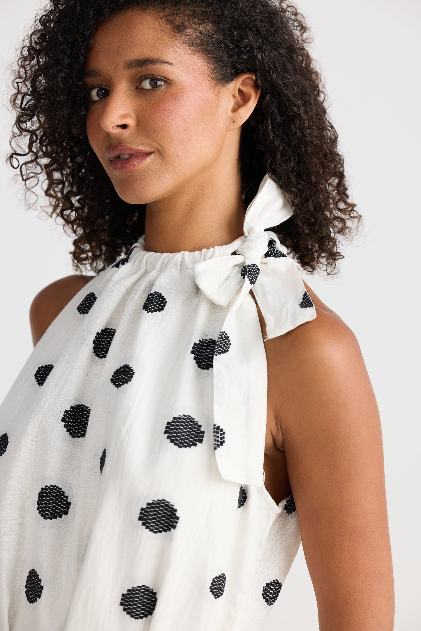 Lucia Dress - Woven Spot