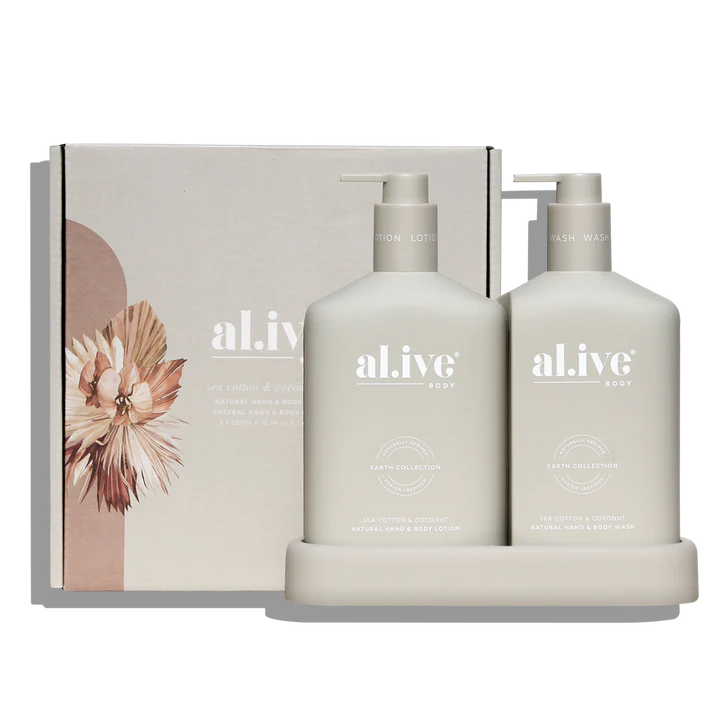 al.ive Wash & Lotion Duo+ Tray -Sea Cotton & Coconut