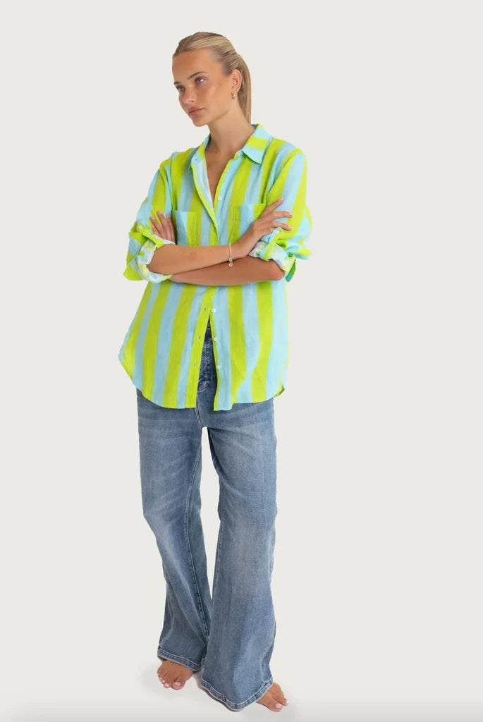 Boyfriend Linen Shirt - Lunch with me