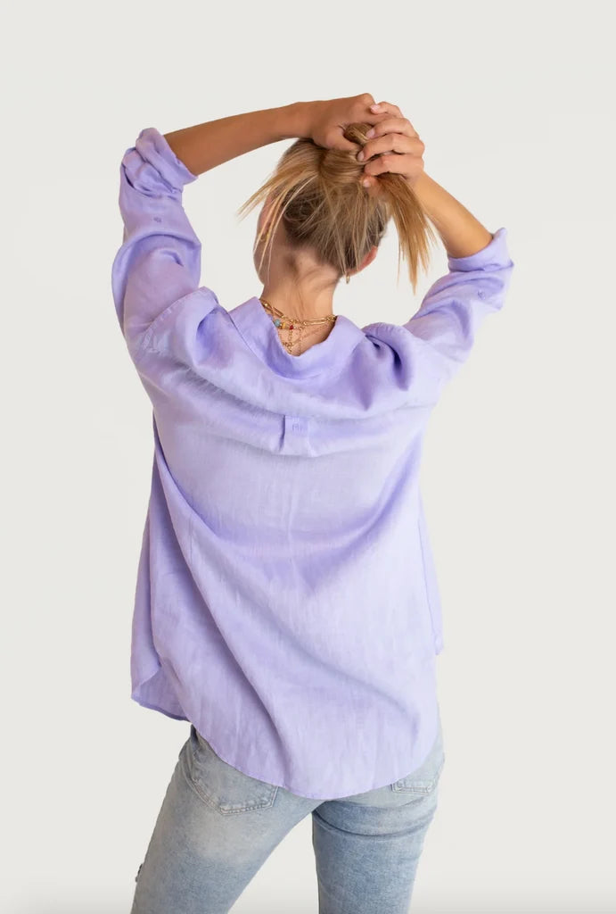 The Boyfriend Linen Shirt - Lift My Mood Mauve
