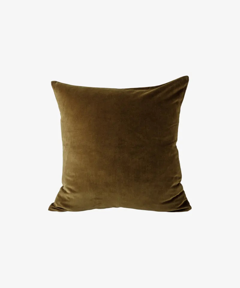 Velvet Cushion - Olive