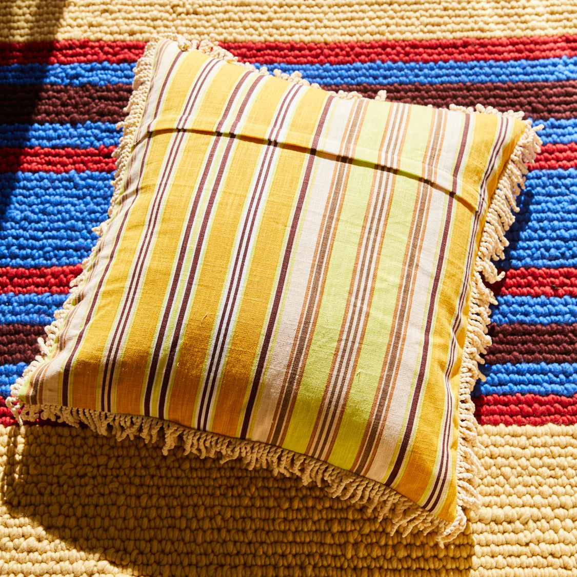 Margaret fringe Cushion - clay