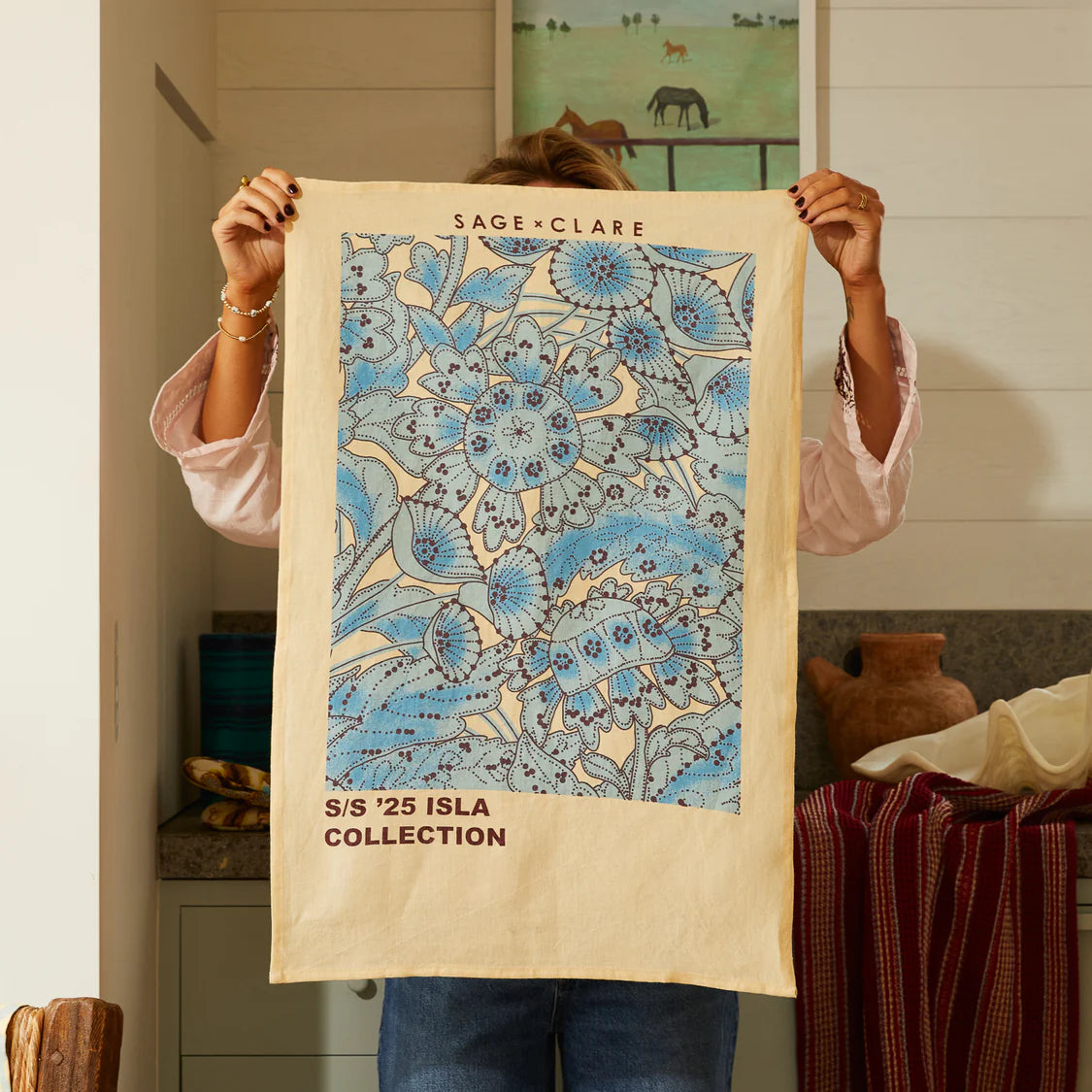 Lucia linen Tea towel