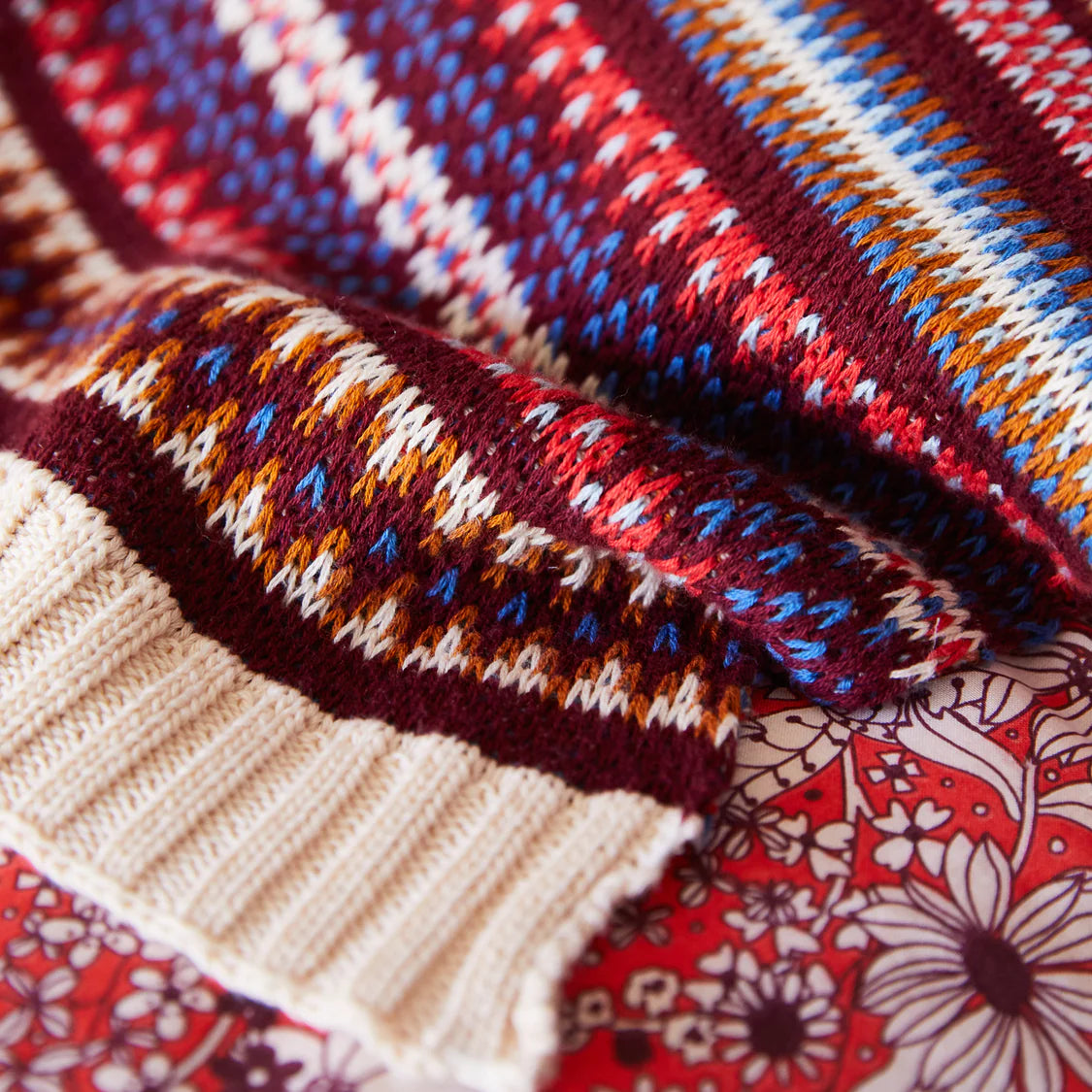 Arlette Knit Blanket - Scarlet