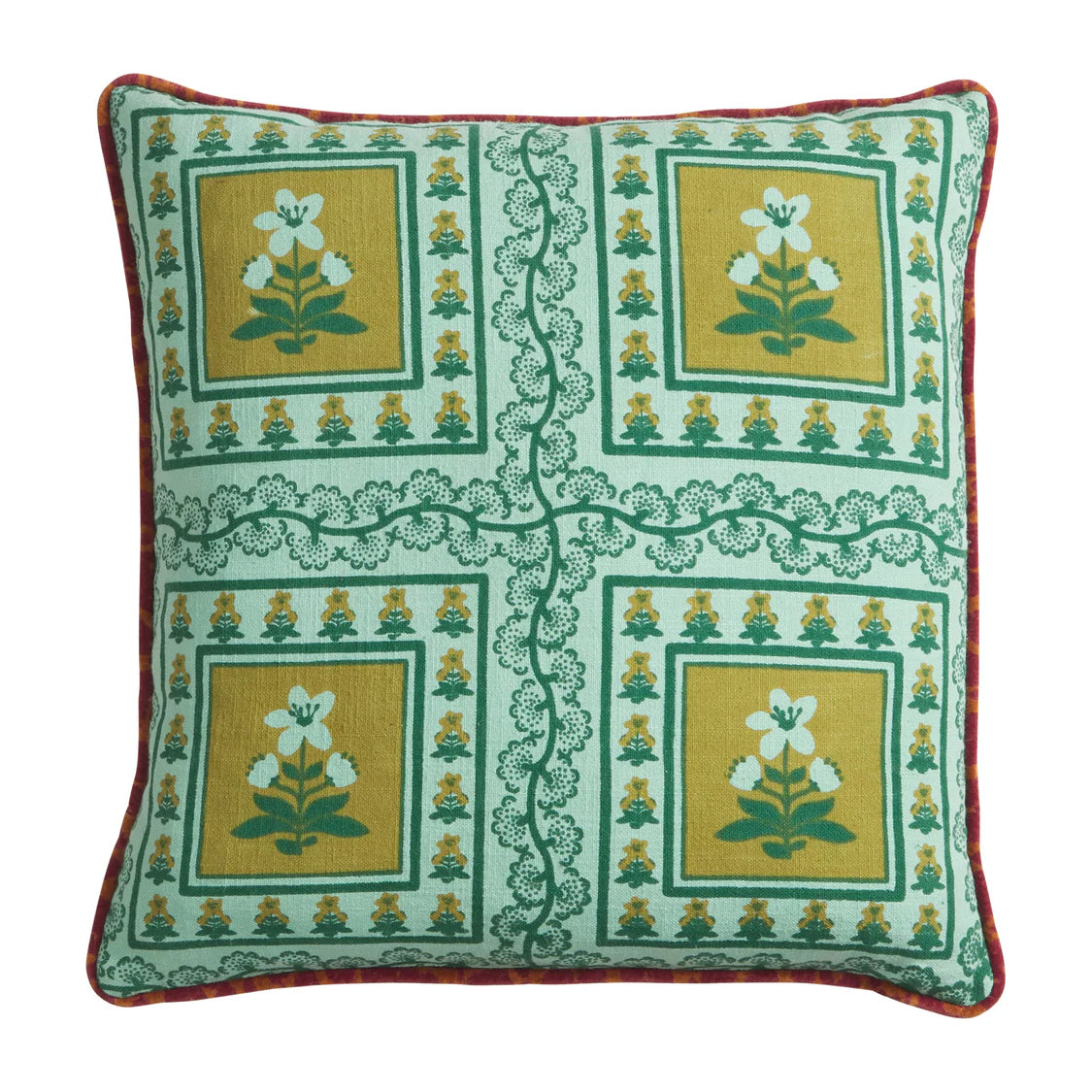 Claire Reversible Cushion - Jade