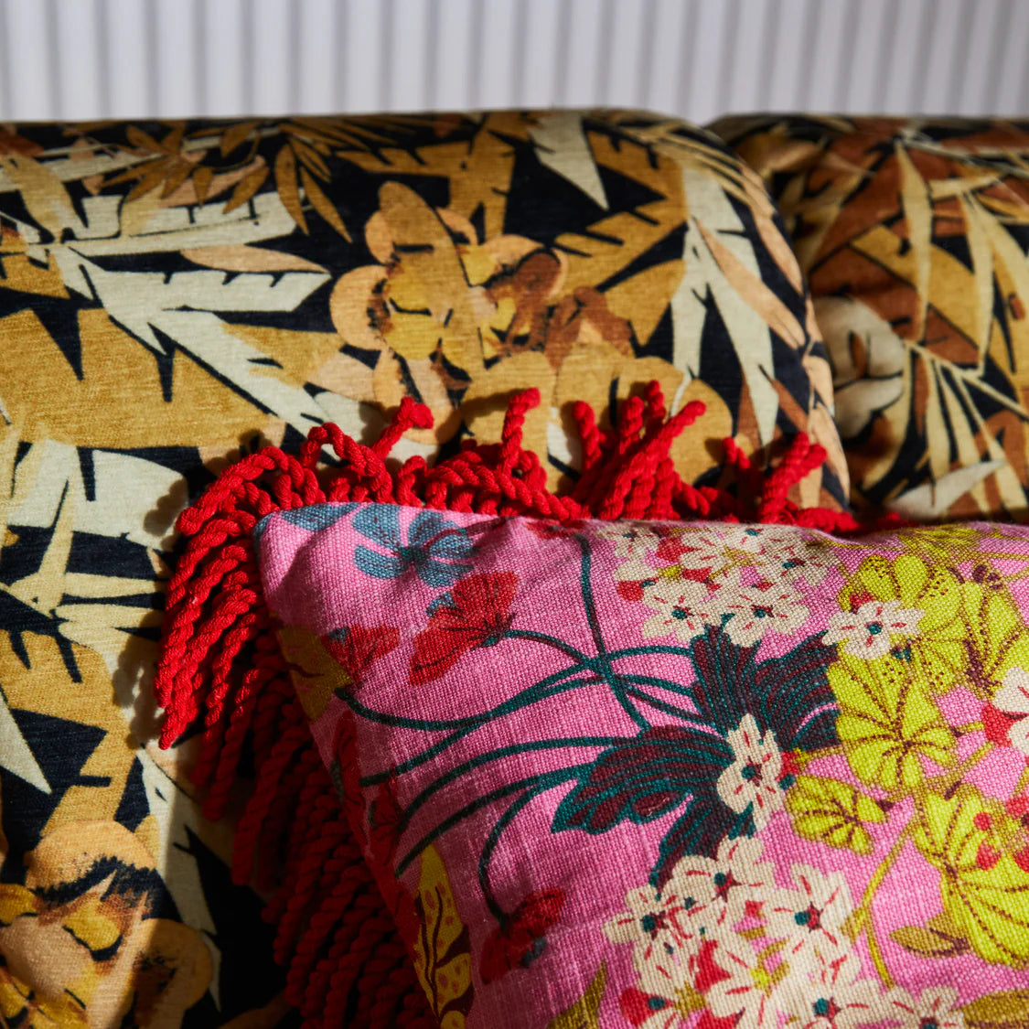Genieve Square Fringe cushion