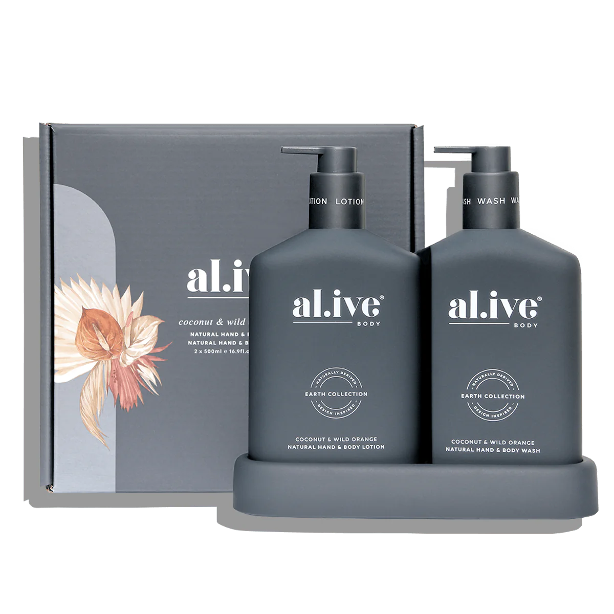 al.ive Wash & Lotion Duo + Tray - Coconut & Wild Orange