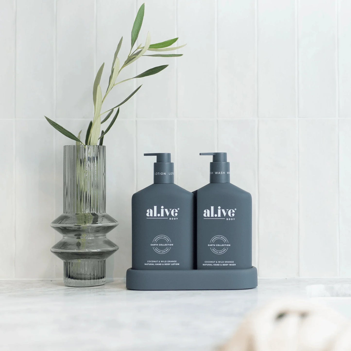 al.ive Wash & Lotion Duo + Tray - Coconut & Wild Orange