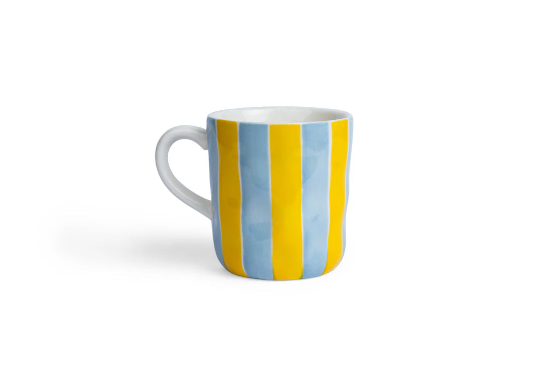Mug | Cornflower Blue & Yellow Stripe