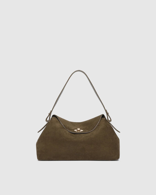 LOUENHIDE | Nicole Handbag - Suedette Olive